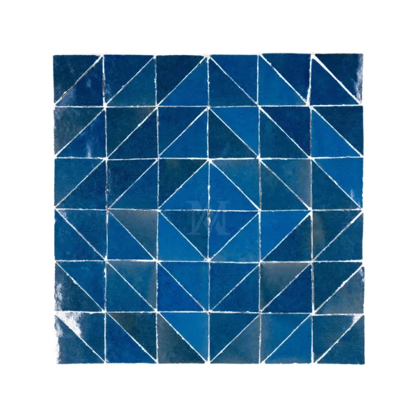 Zellige Triangle – Blue