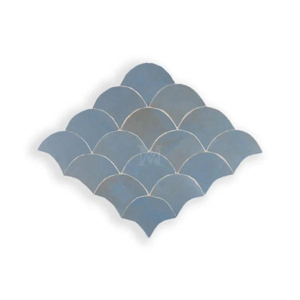 Zellige Fishscale – Blue Gray