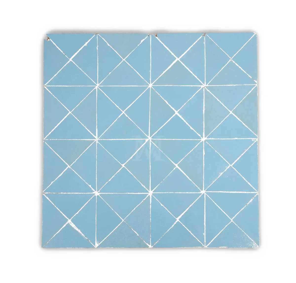 Zellige Triangle – Blue Gray - Image 1