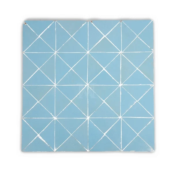 Zellige Triangle – Blue Gray
