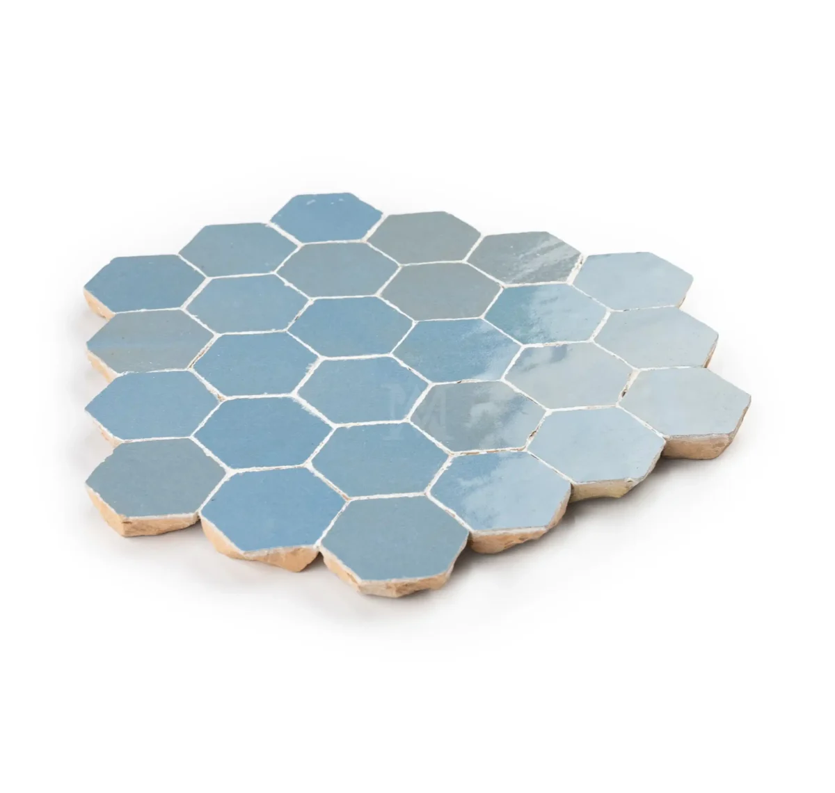 Zellige Hexagonal – Blue Gray