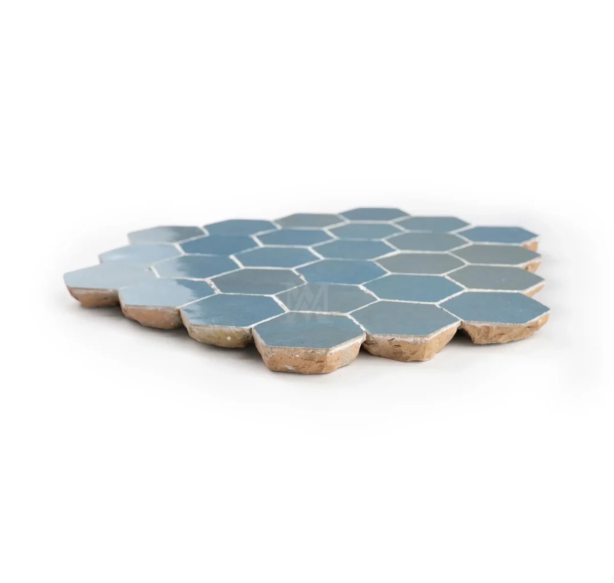 Zellige Hexagonal – Blue Gray