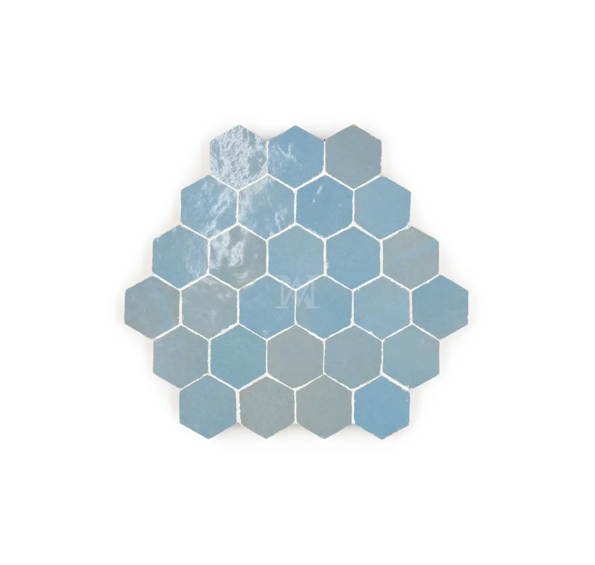 Zellige Hexagonal – Blue Gray - Image 1