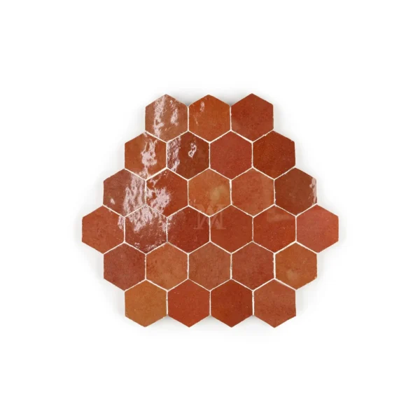 Zellige Hexagonal – Burgundy
