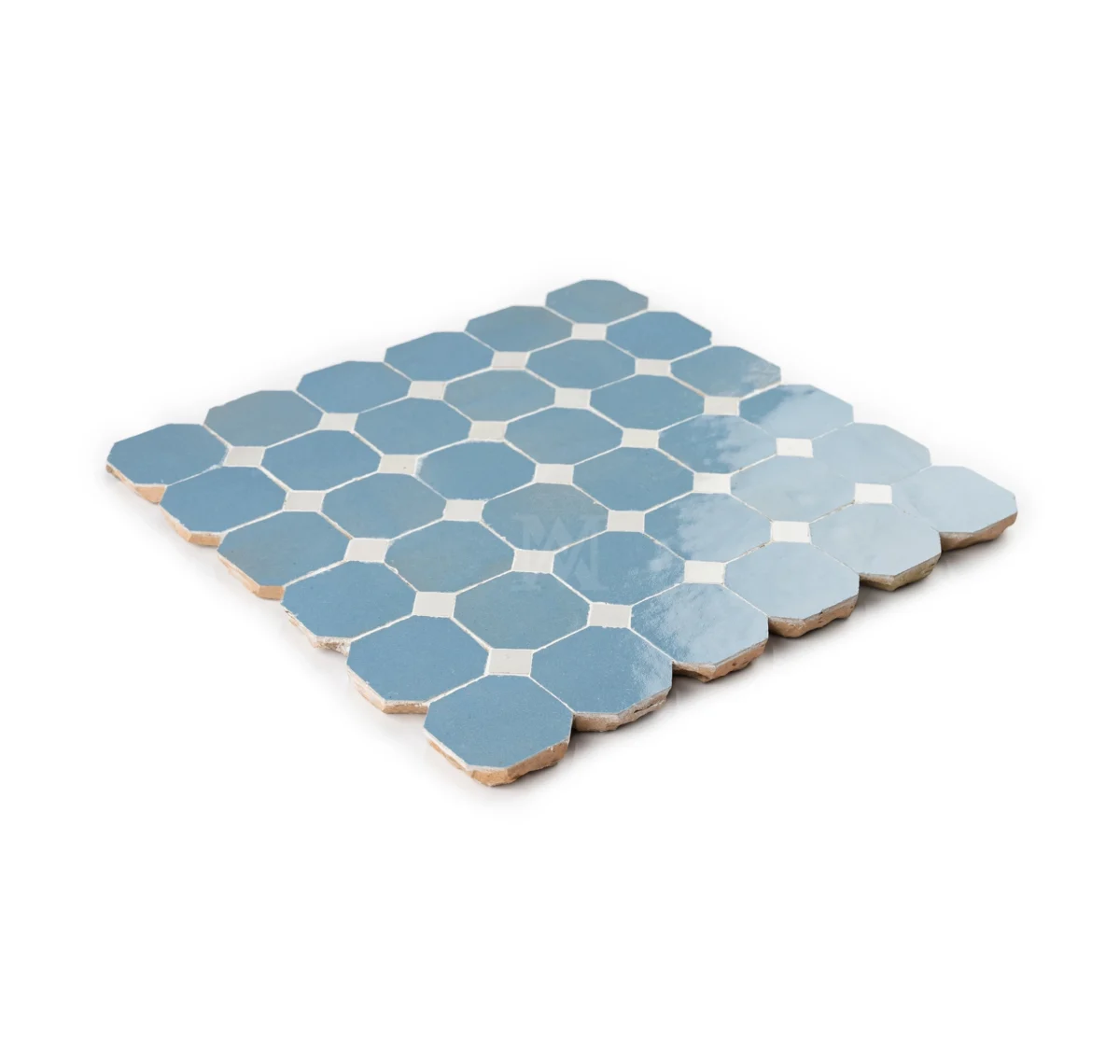 Zellige Octagonal – Blue Gray