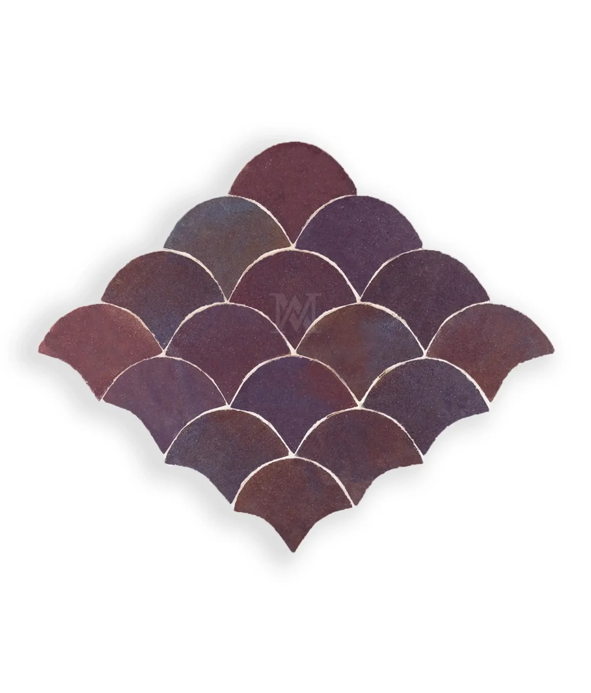 Zellige Fishscale – Aubergine