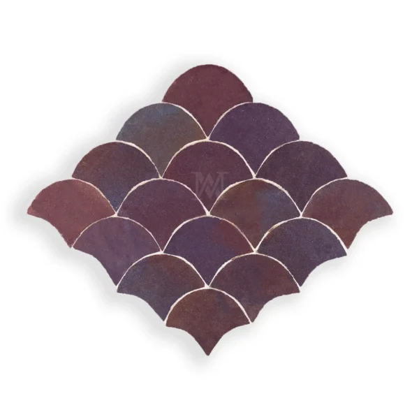 Zellige Fishscale – Aubergine