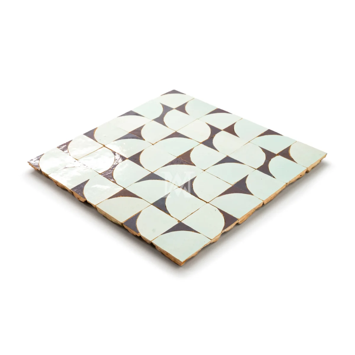 Zellige Tile Abstruct Crescent – Aubergine - Image 2
