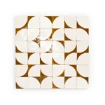 Zellige Tile Abstruct Crescent – light