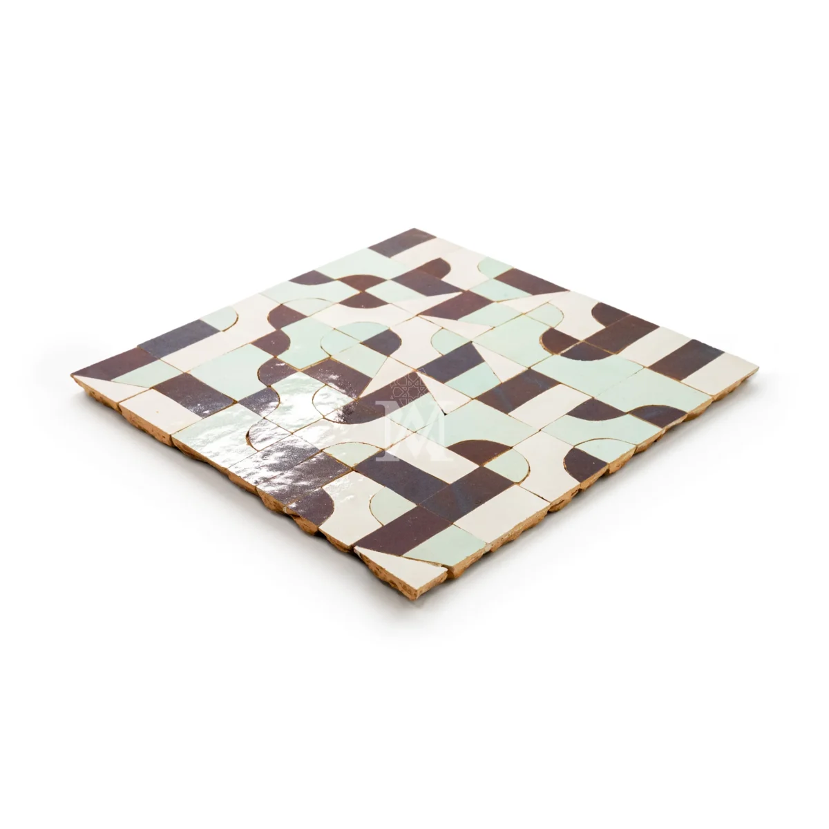 Zellige Tile Abstruct Maze – Aubergine - Image 2