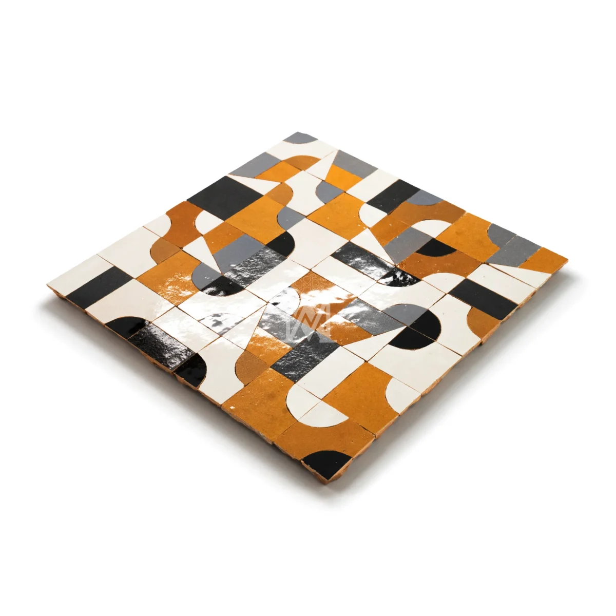 Zellige Tile Abstruct Maze – bronze - Image 2