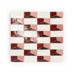 Zellige Tile Abstruct Teracorner – Amaranth offwhite