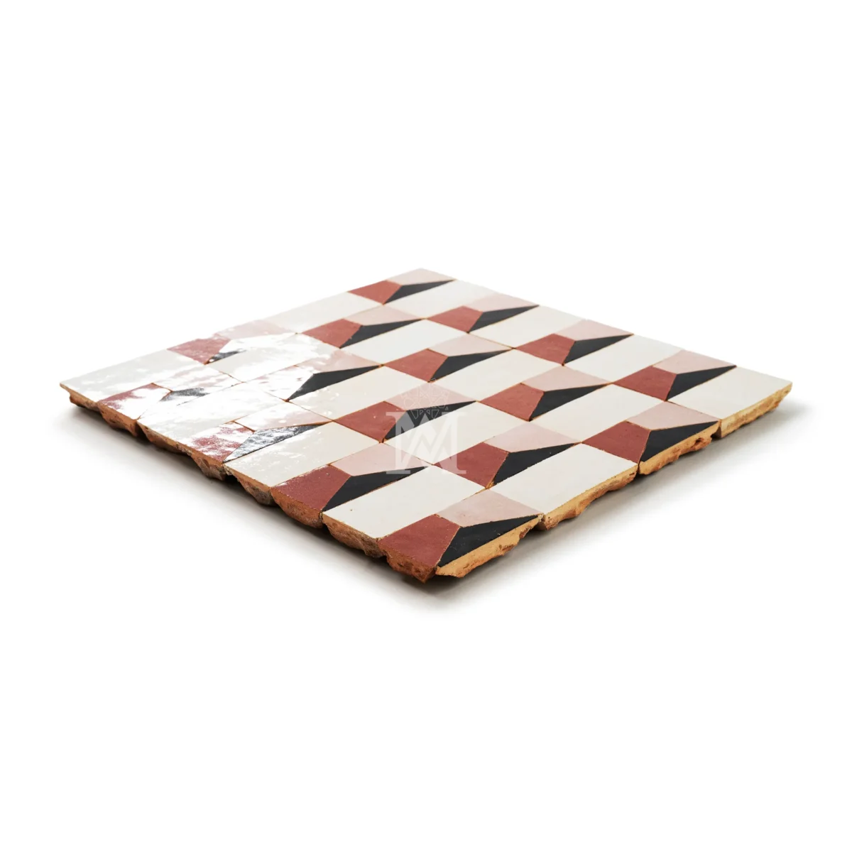 Zellige Tile Abstruct Teracorner – Soft peach  offwhite - Image 2