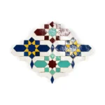 Zellige Tile Dazzle – Blue Green Red