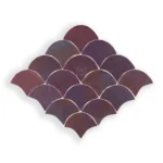 Zellige Fishtale Tile in Aubergine