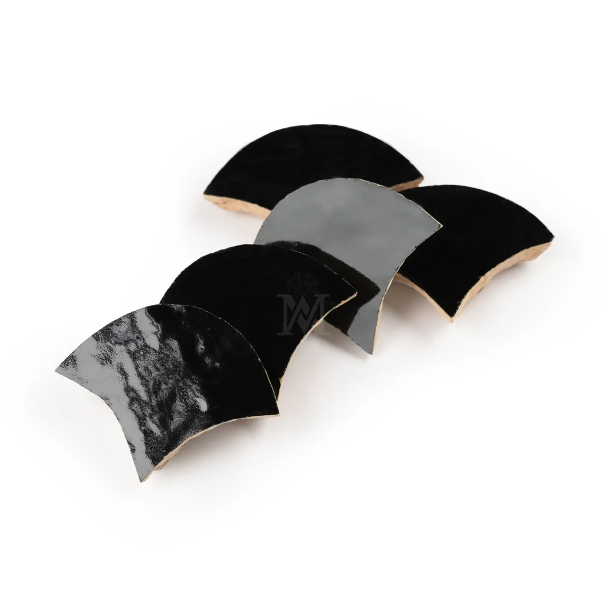Zellige Tile Fishscale 12x12 – Black - Image 2