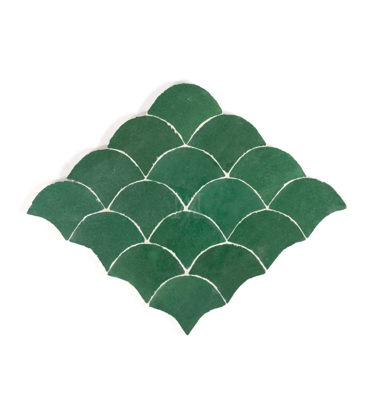 Zellige Tile Fishscale 12x12 – Green - Image 1