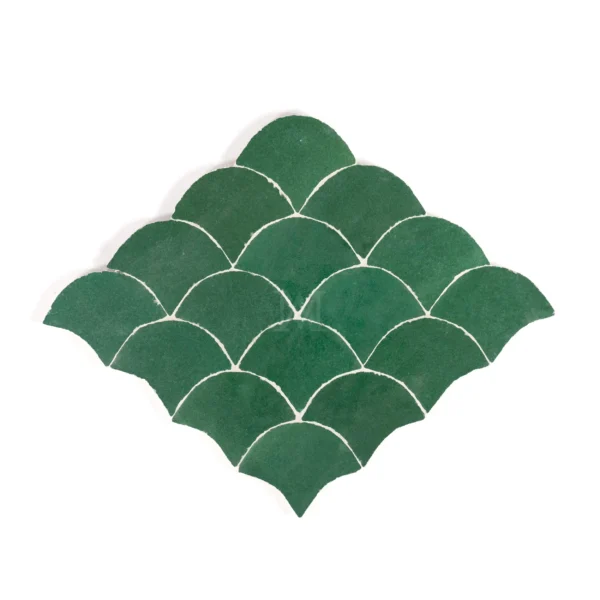 Zellige Tile Fishscale 12x12 – Green
