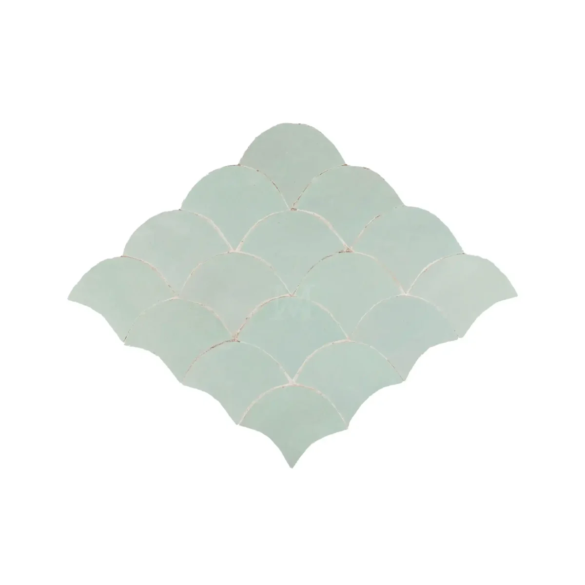 Zellige Tile Fishscale 12x12 – Waterscape - Image 1