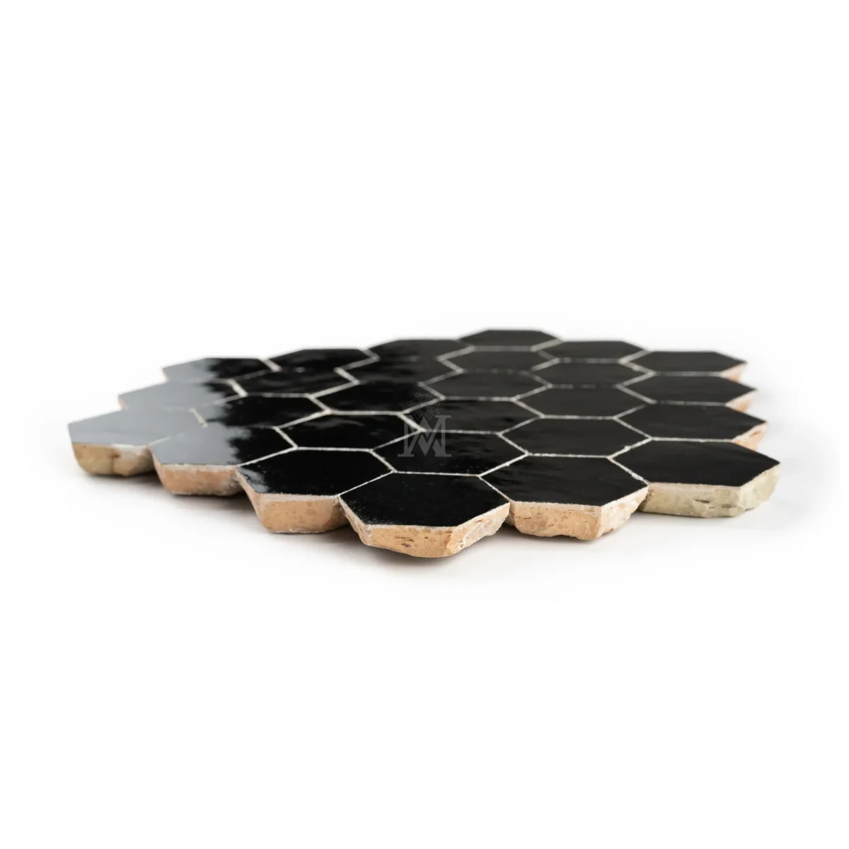 Zellige Tile Hexagonal 12x12 – Black - Image 2