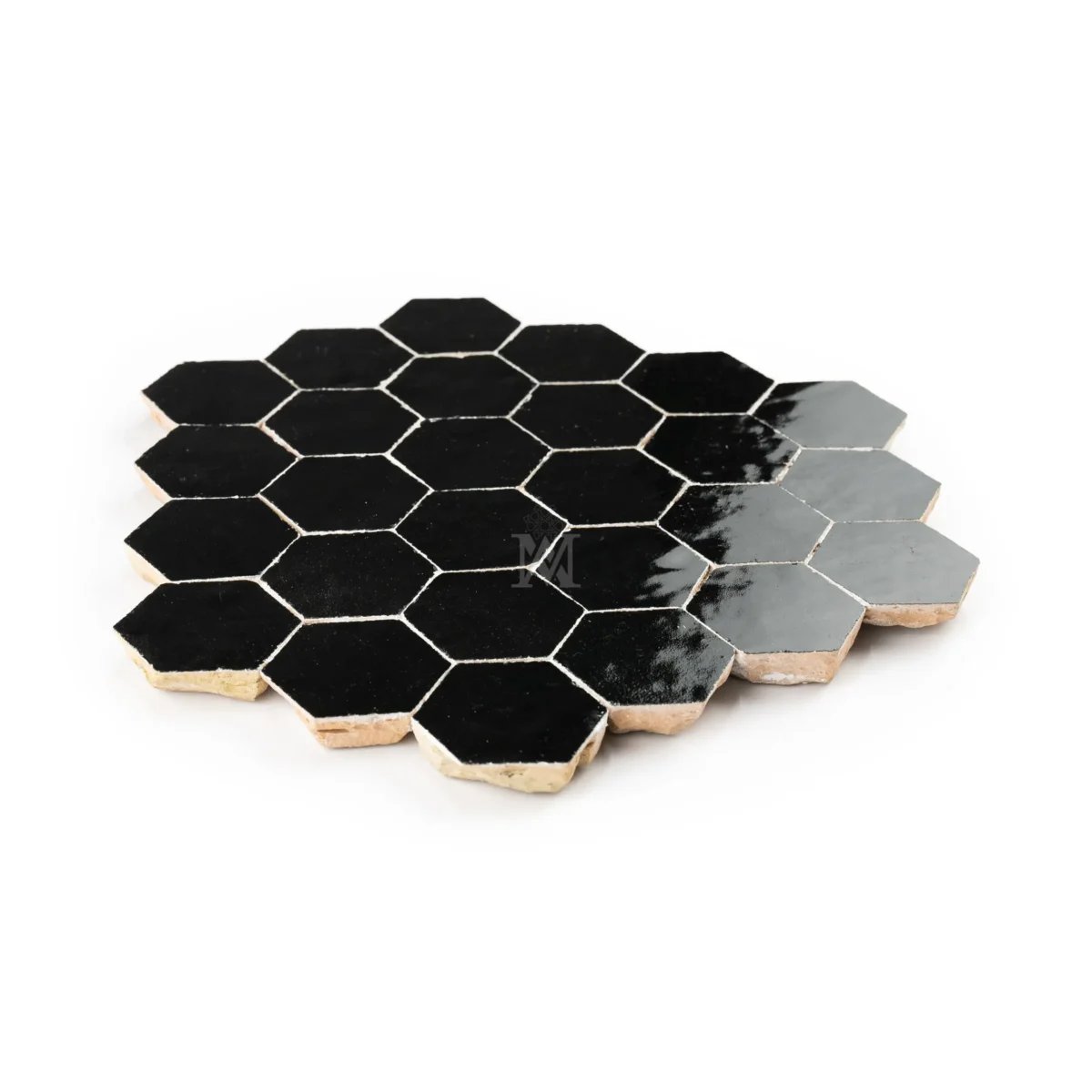 Zellige Tile Hexagonal 12x12 – Black - Image 3