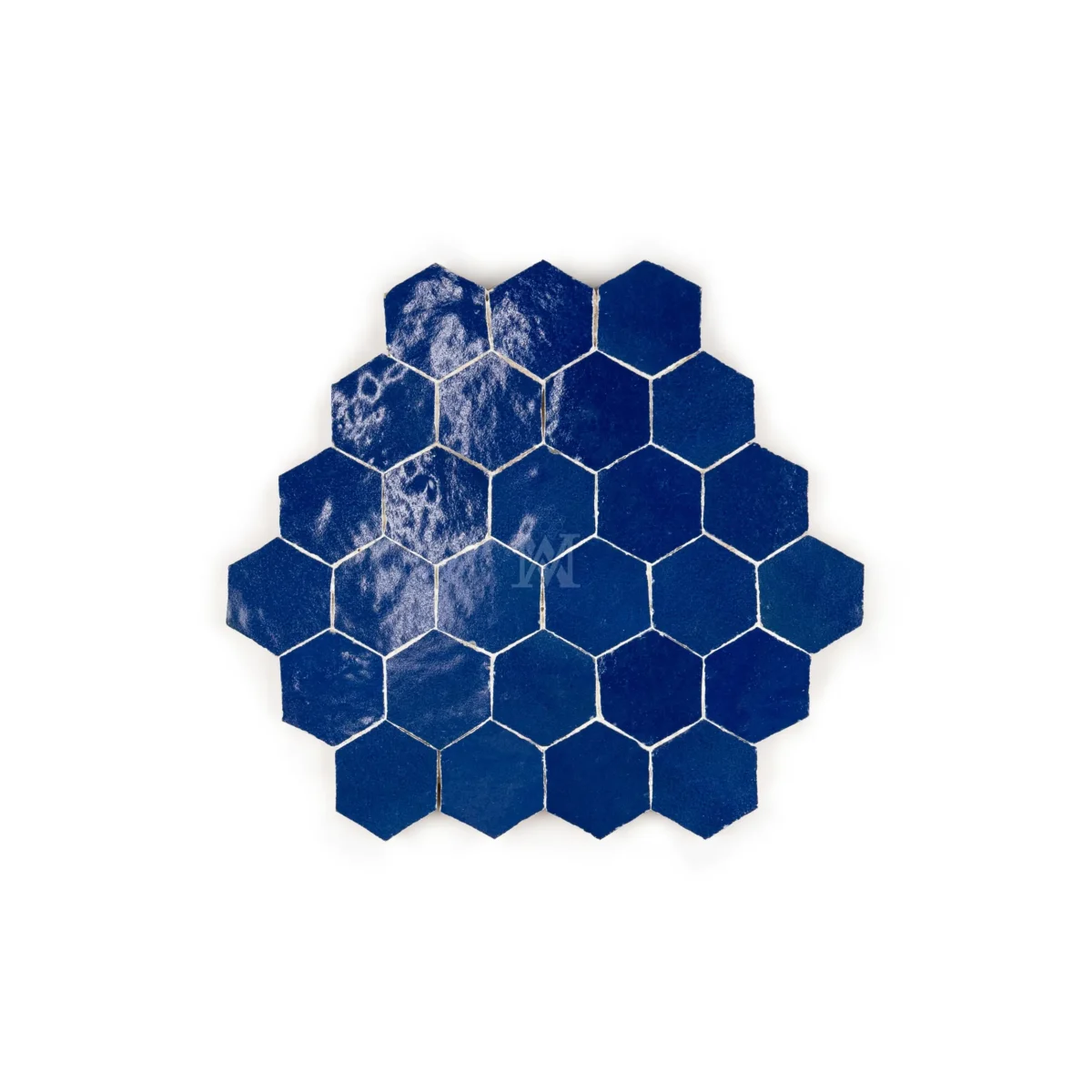Zellige Tile Hexagonal 12x12 – Blue - Image 1