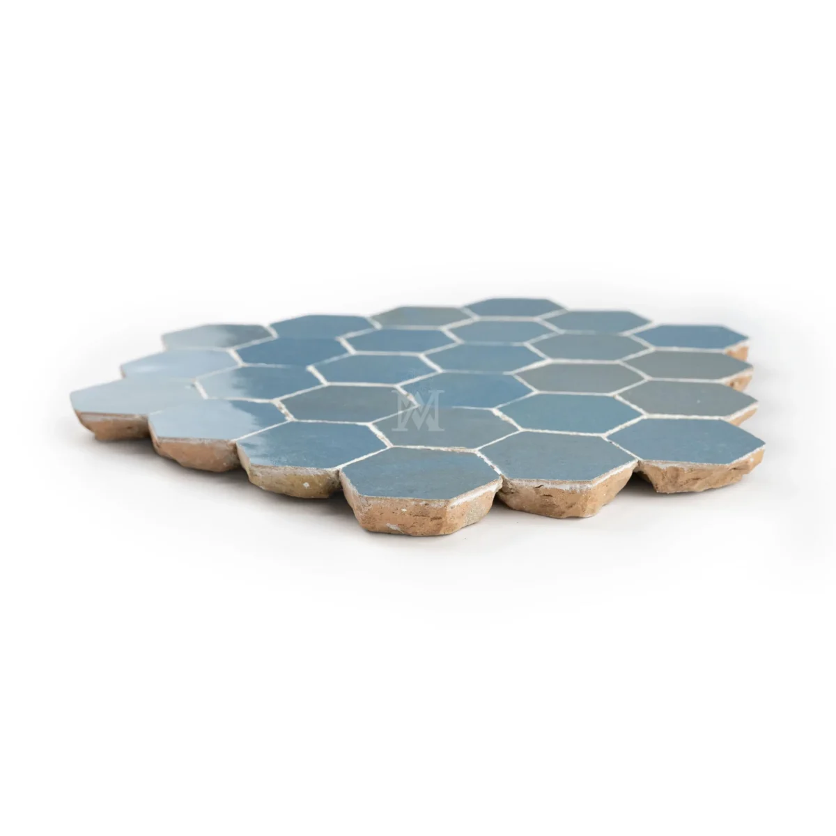 Zellige Tile Hexagonal 12x12 – Blue Gray - Image 2