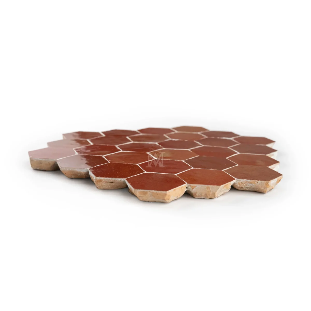 Zellige Tile Hexagonal 12x12 – Burgundy - Image 3