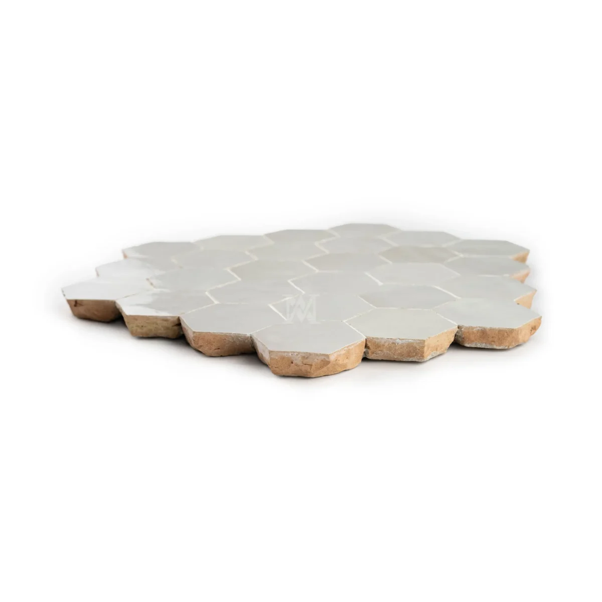 Zellige Tile Hexagonal 12x12 – Off White - Image 2