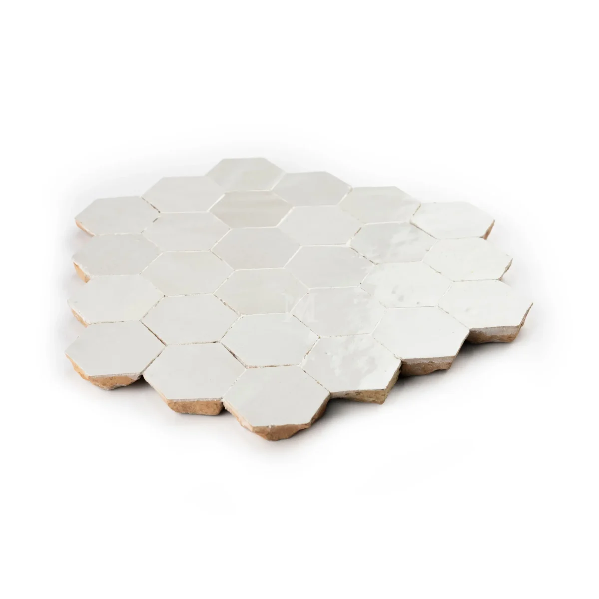 Zellige Tile Hexagonal 12x12 – Off White - Image 3