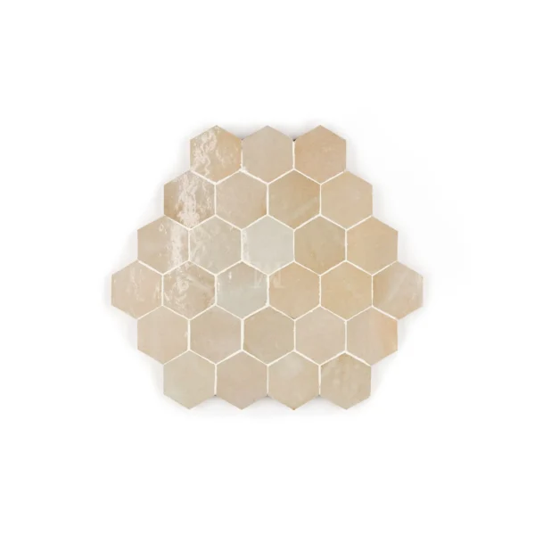 Zellige Tile Hexagonal 12x12 – Soft Stone