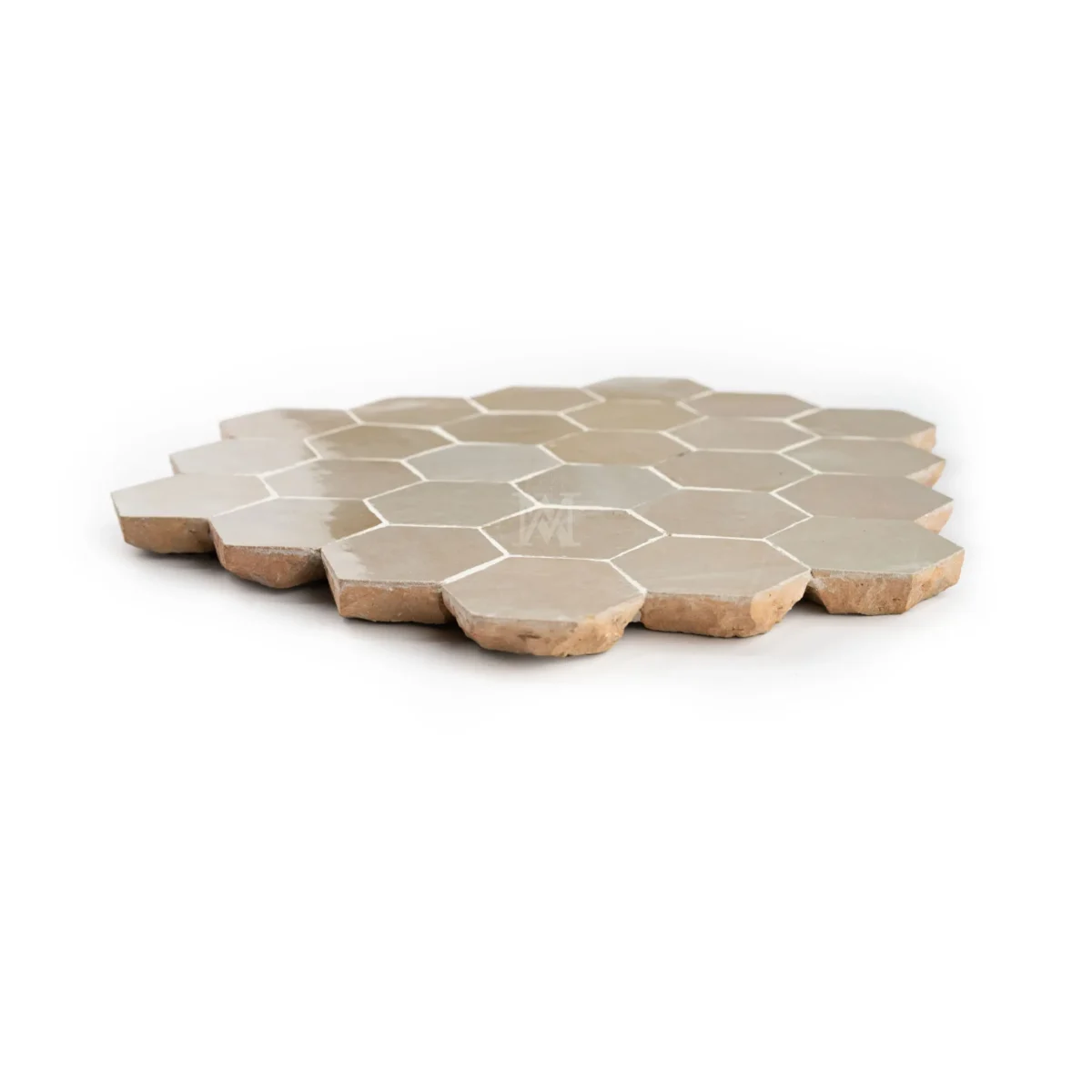 Zellige Tile Hexagonal 12x12 – Soft Stone - Image 2
