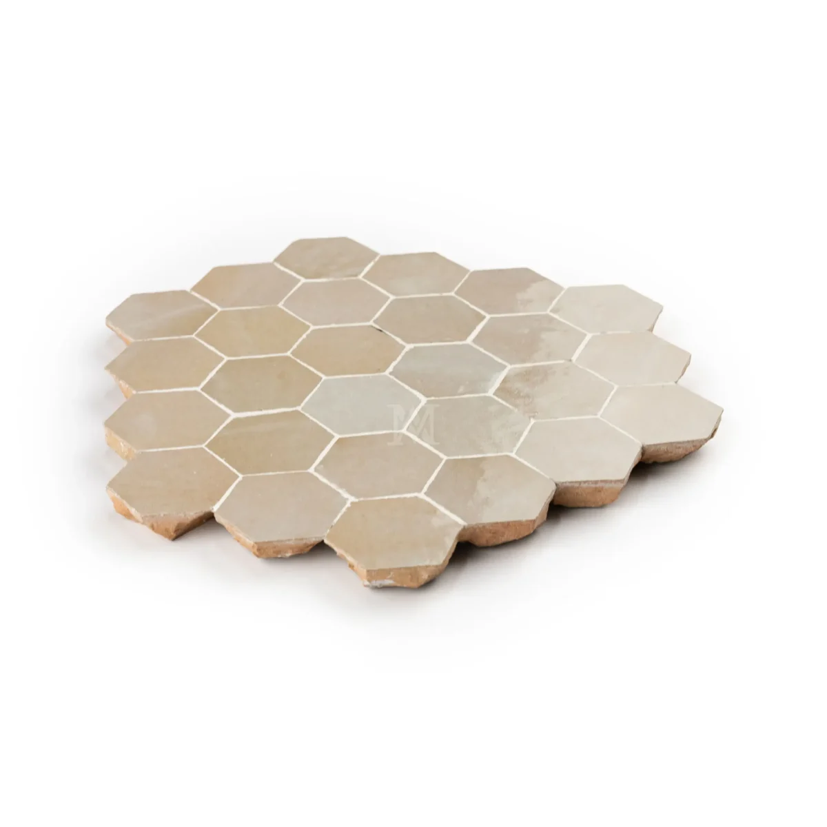 Zellige Tile Hexagonal 12x12 – Soft Stone - Image 3