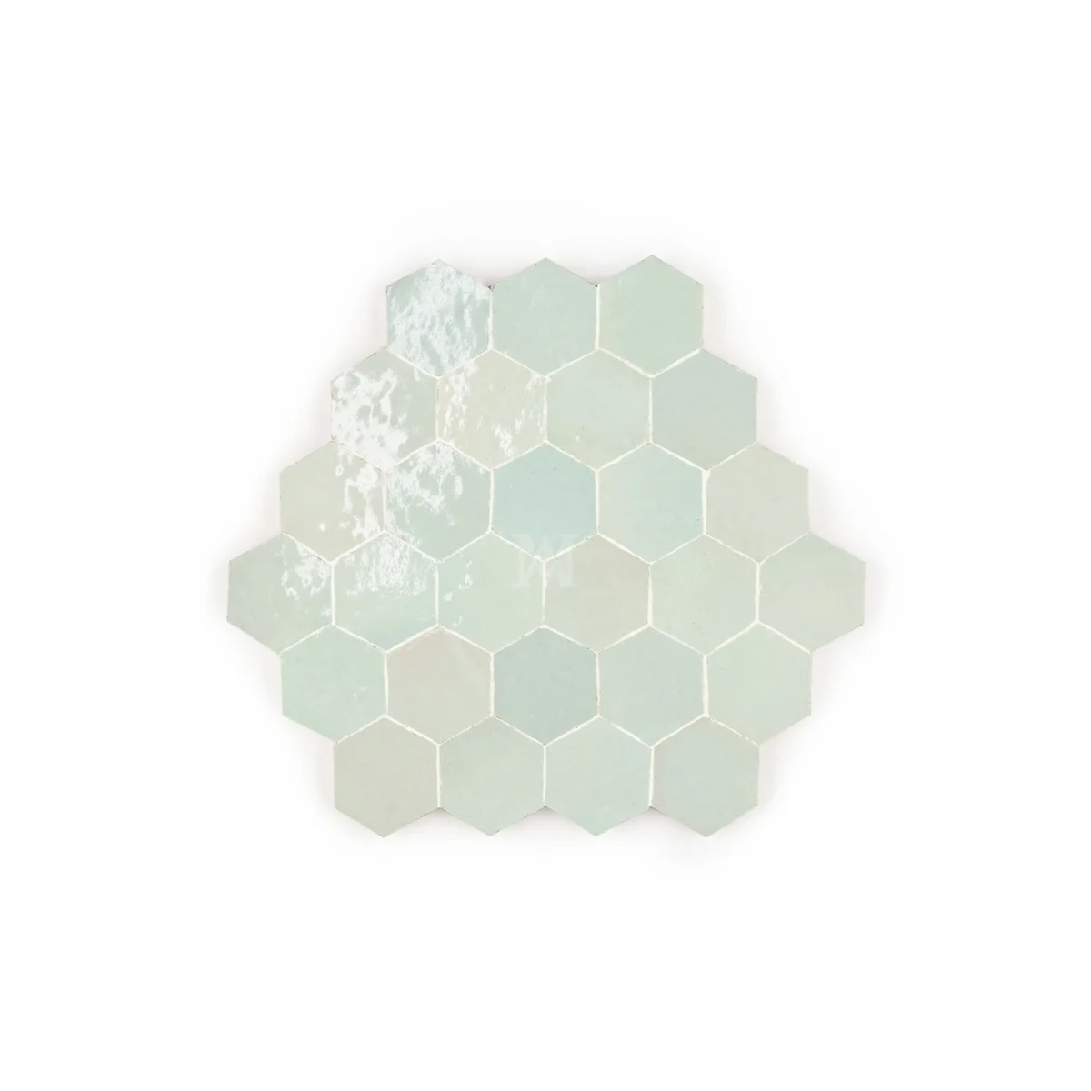 Zellige Tile Hexagonal 12x12 – Waterscape - Image 1