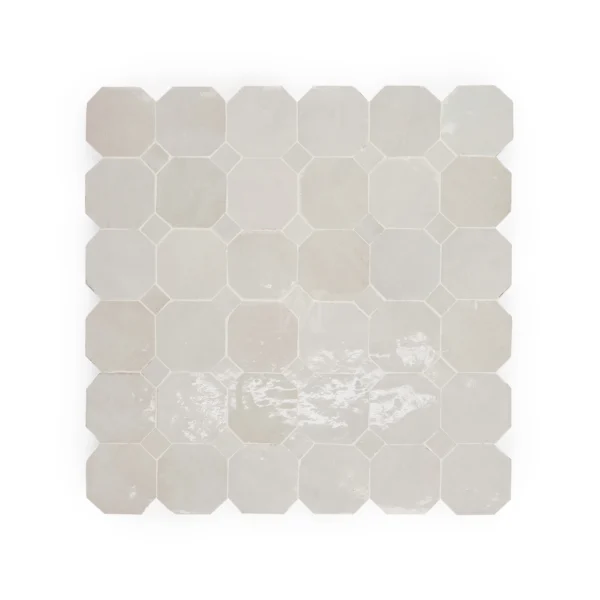 Zellige Tile Octagonal 12x12 – Off White