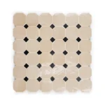 Zellige Tile Octagonal 12x12 – Soft Stone & Black