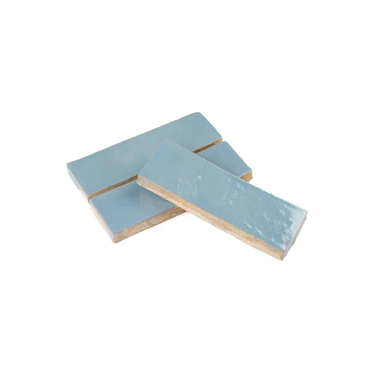 Zellige Tile Rectangle 6x2 – Blue Gray - Image 2