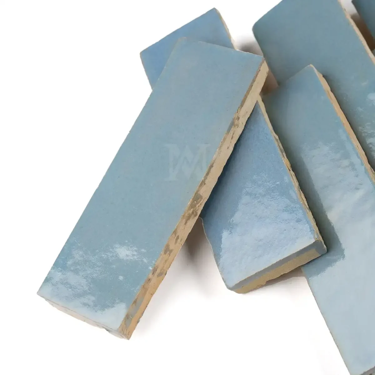 Zellige Tile Rectangle 6x2 – Blue Gray - Image 3