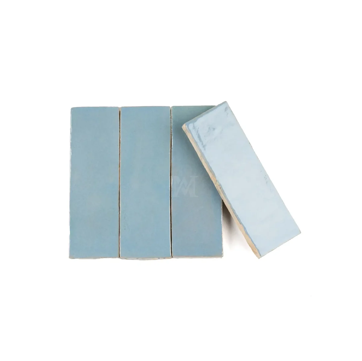 Zellige Tile Rectangle 6x2 – Blue Gray - Image 4