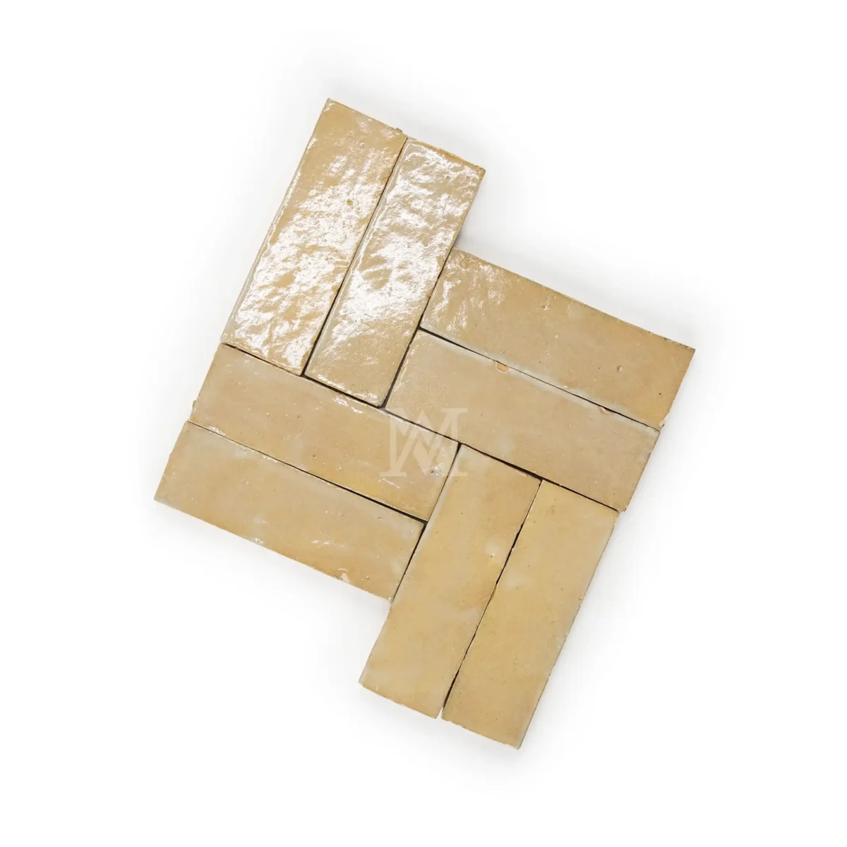 Zellige Tile Rectangle 6x2 – Brown Sugar - Image 1