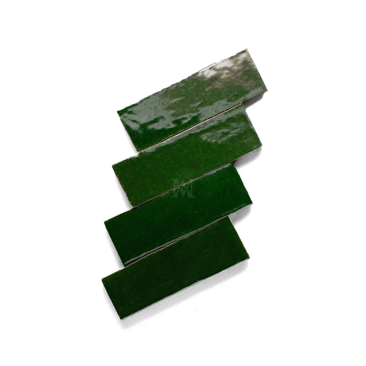 Zellige Tile Rectangle 6x2 – Dark Green - Image 2