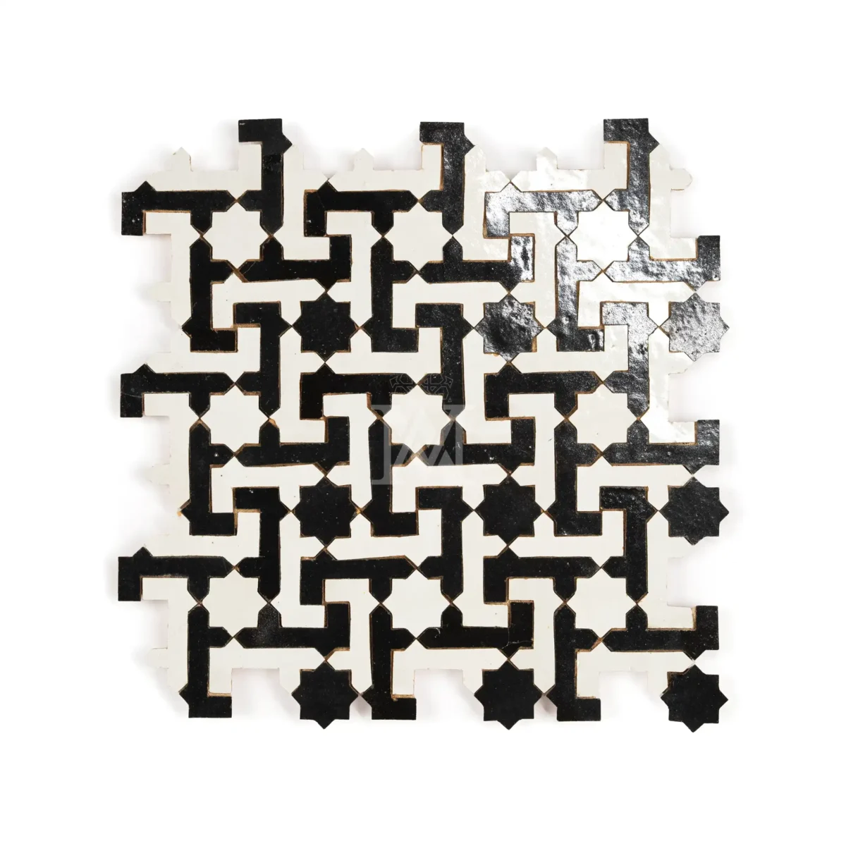 Zellige Tile Sevilla – Black & White - Image 1