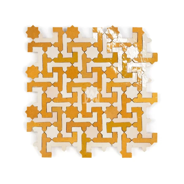 Zellige Tile Sevilla – White Bronze