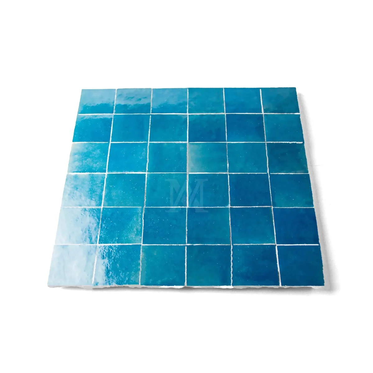 Zellige Tile Square 2x2 – Blue Cyan - Image 2