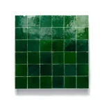 Zellige Tile Square 2x2 – Dark Green