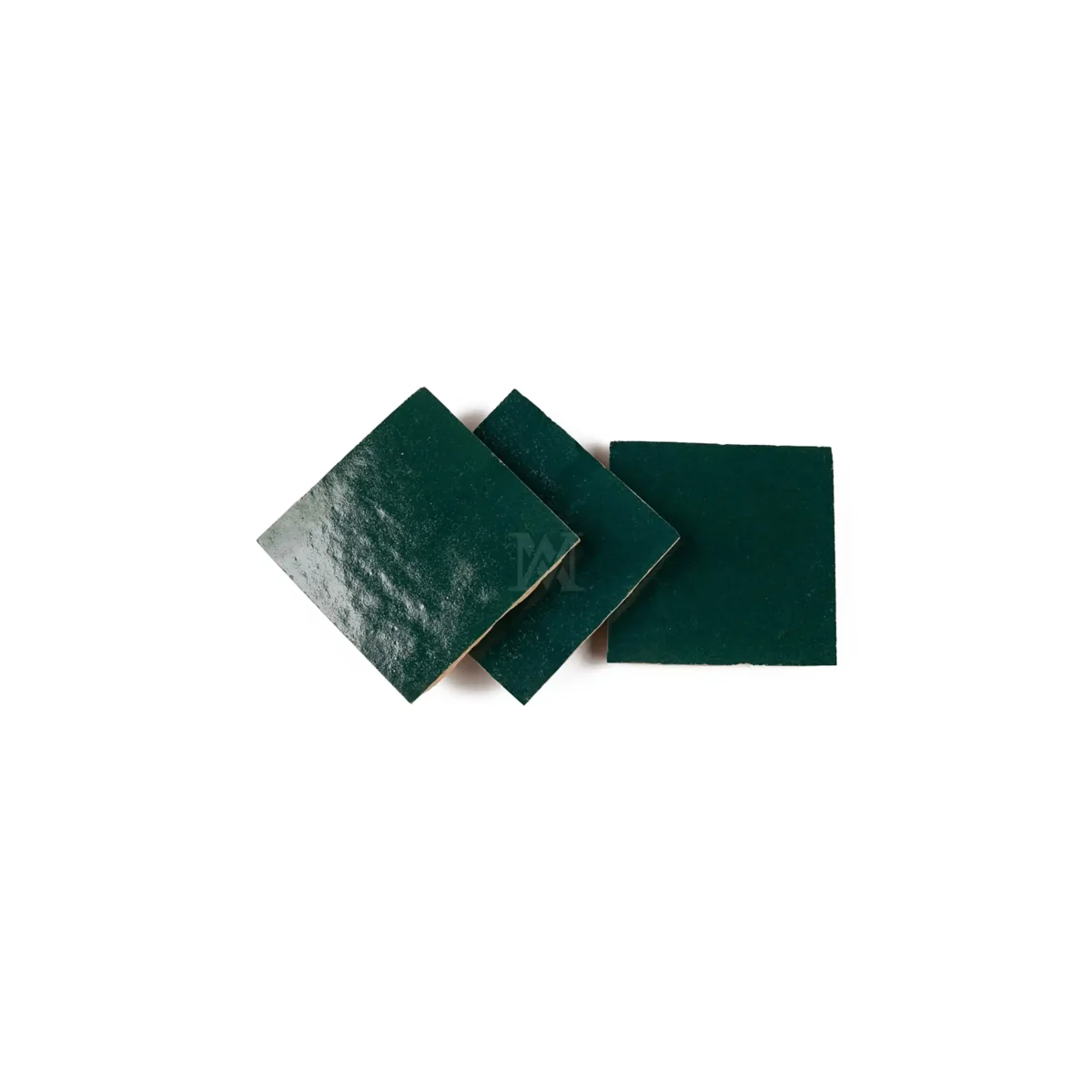 Zellige Tile Square 4x4 – Dark Green - Image 3