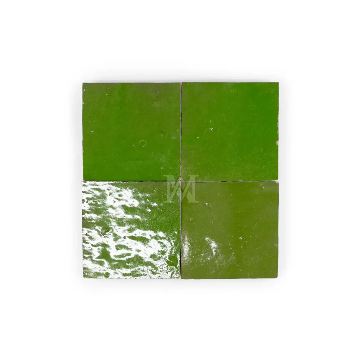 Zellige Tile Square 4x4 – Grape Leaves - Image 1
