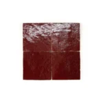 Zellige Tile Square 4x4 – Maroon