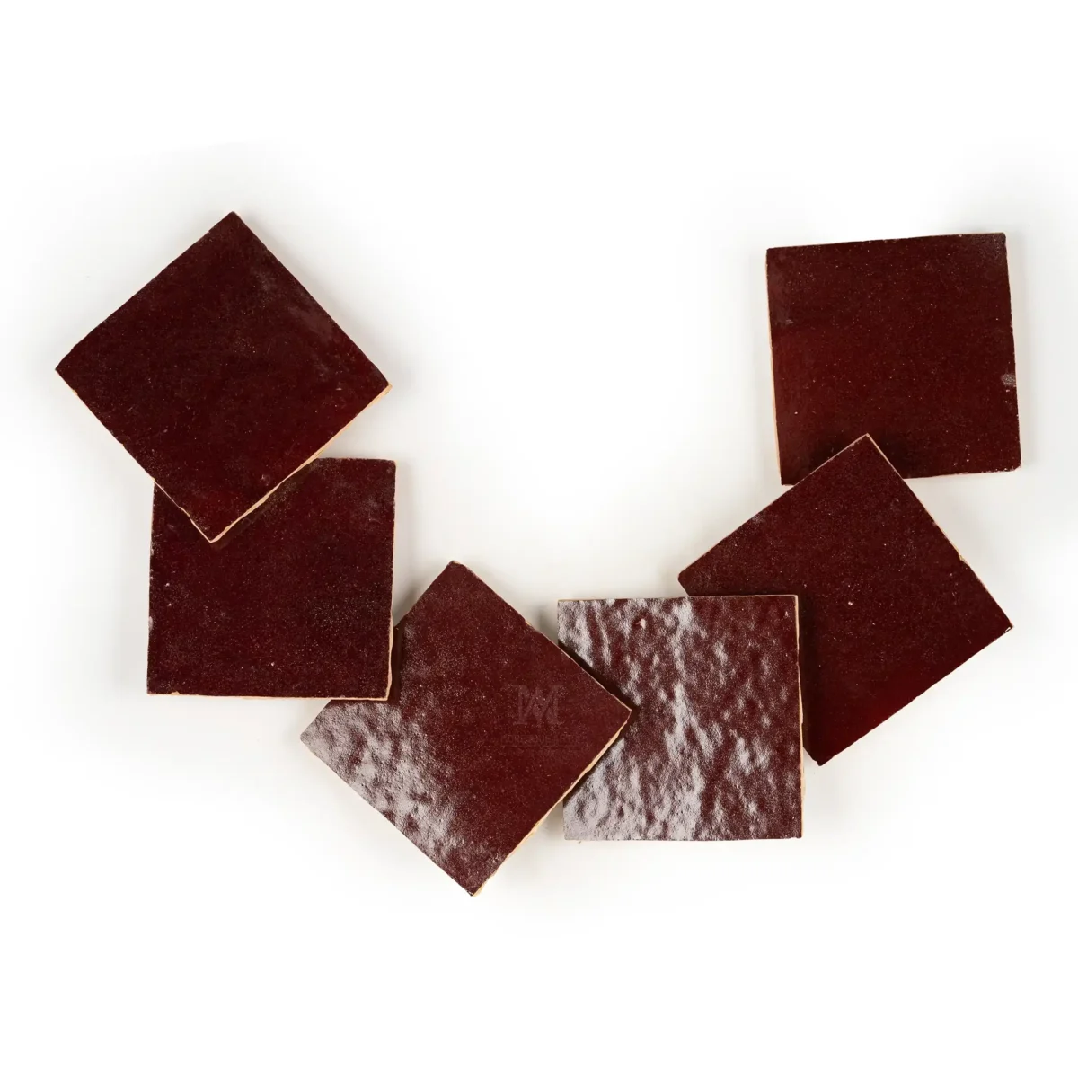 Zellige Tile Square 4x4 – Maroon - Image 2