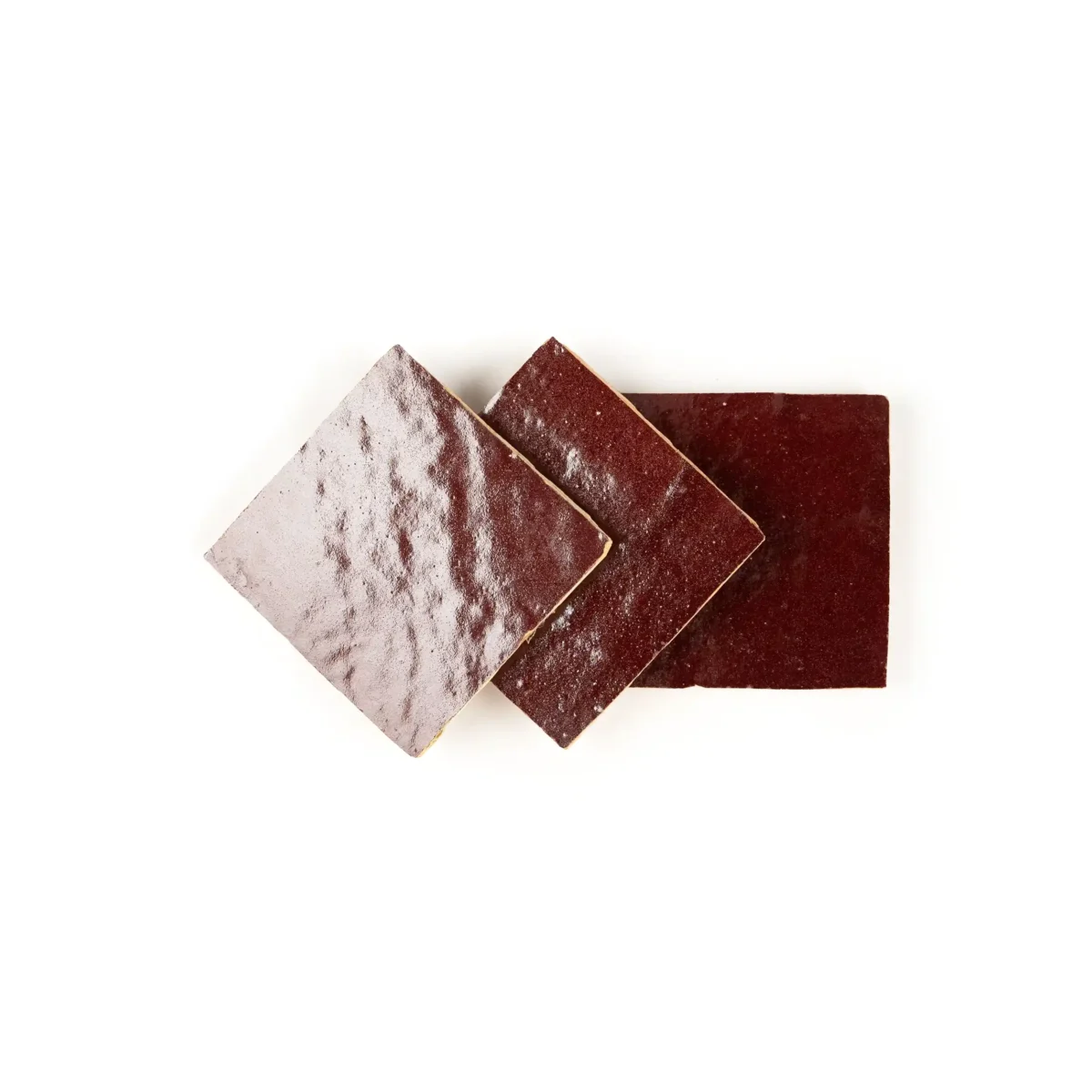 Zellige Tile Square 4x4 – Maroon - Image 3